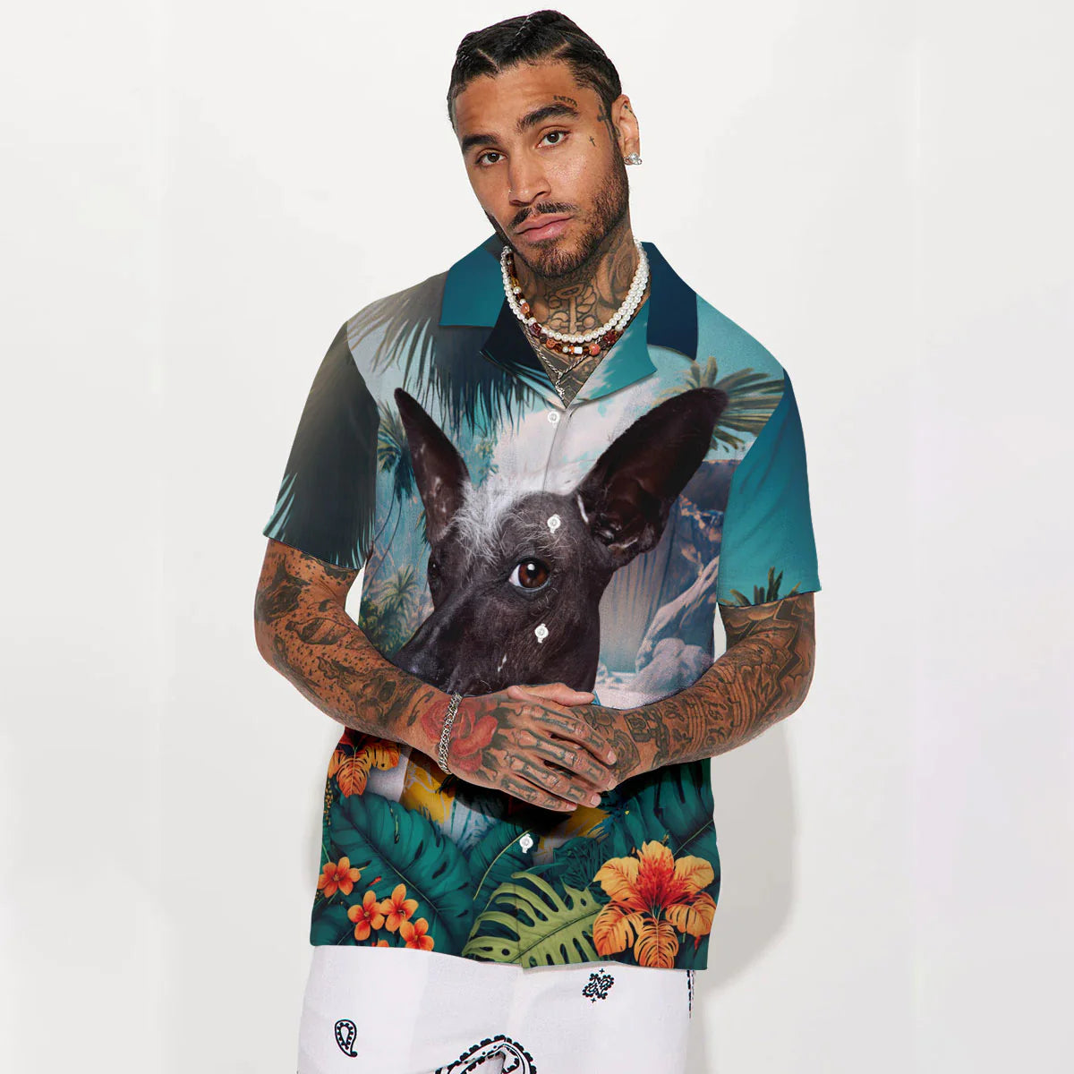 Xoloitzcuintle - 3D Tropical Hawaiian Shirt