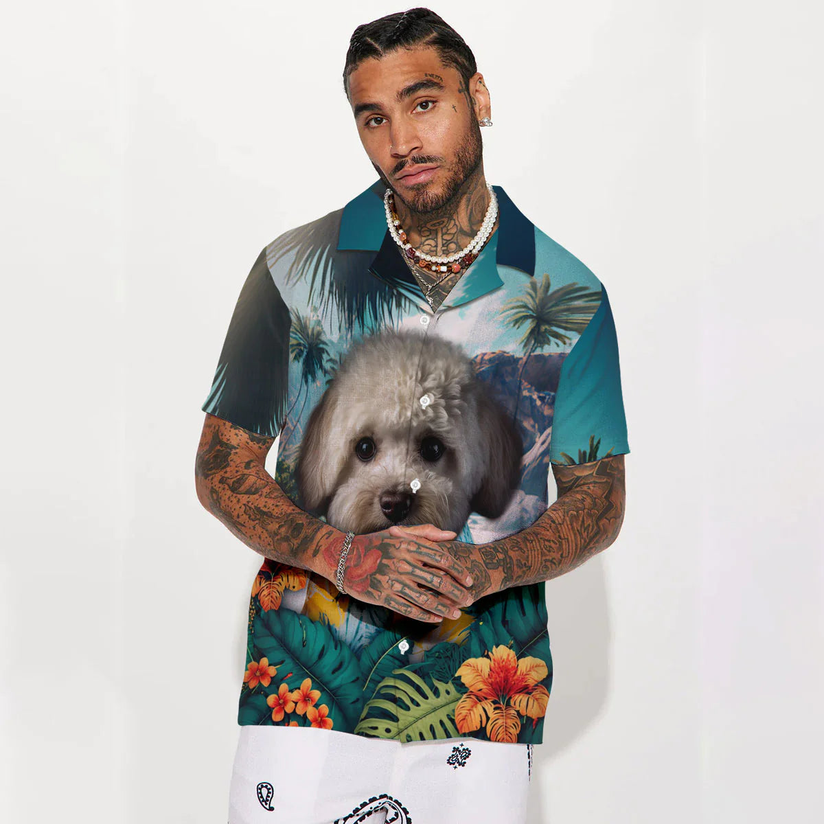 Maltipoo - 3D Tropical Hawaiian Shirt