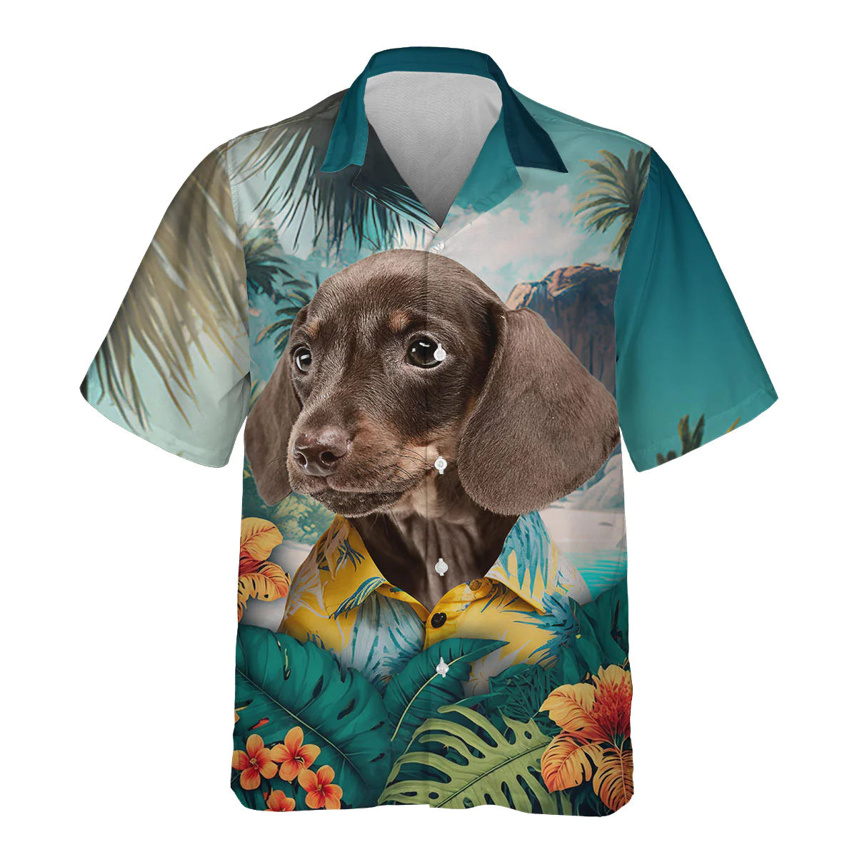 Dachshund - 3D Tropical Hawaiian Shirt