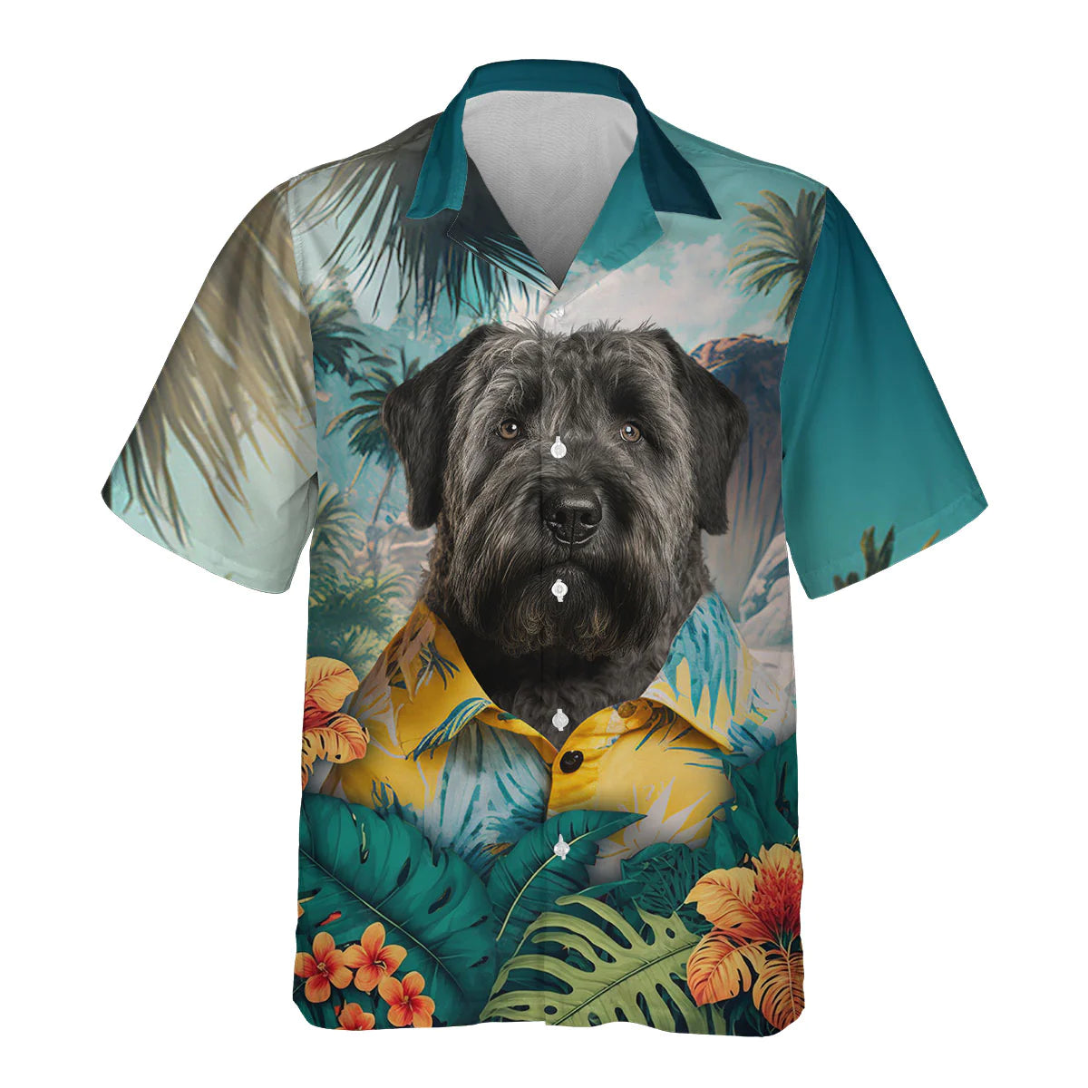 Bouvier des Flandres AI - 3D Tropical Hawaiian Shirt