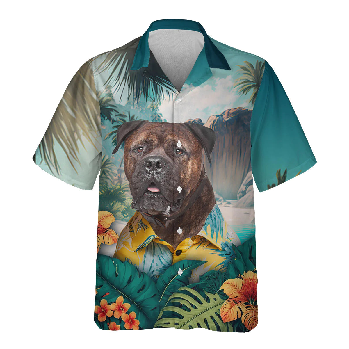 Bullmastiff - 3D Tropical Hawaiian Shirt