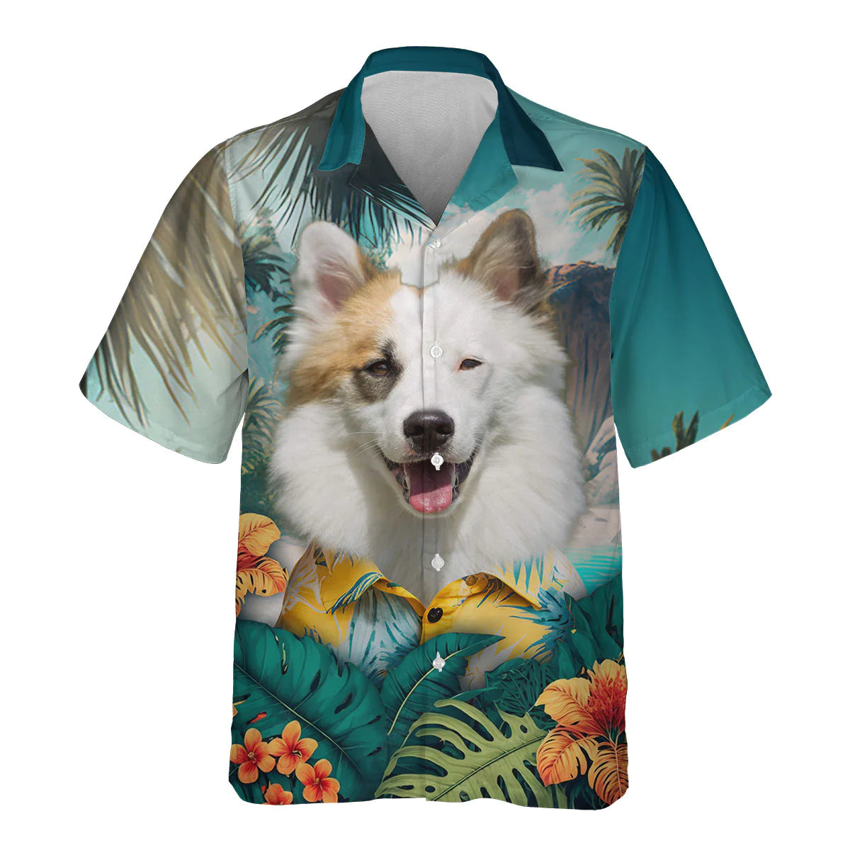Icelandic Sheepdog - 3D Tropical Hawaiian Shirt