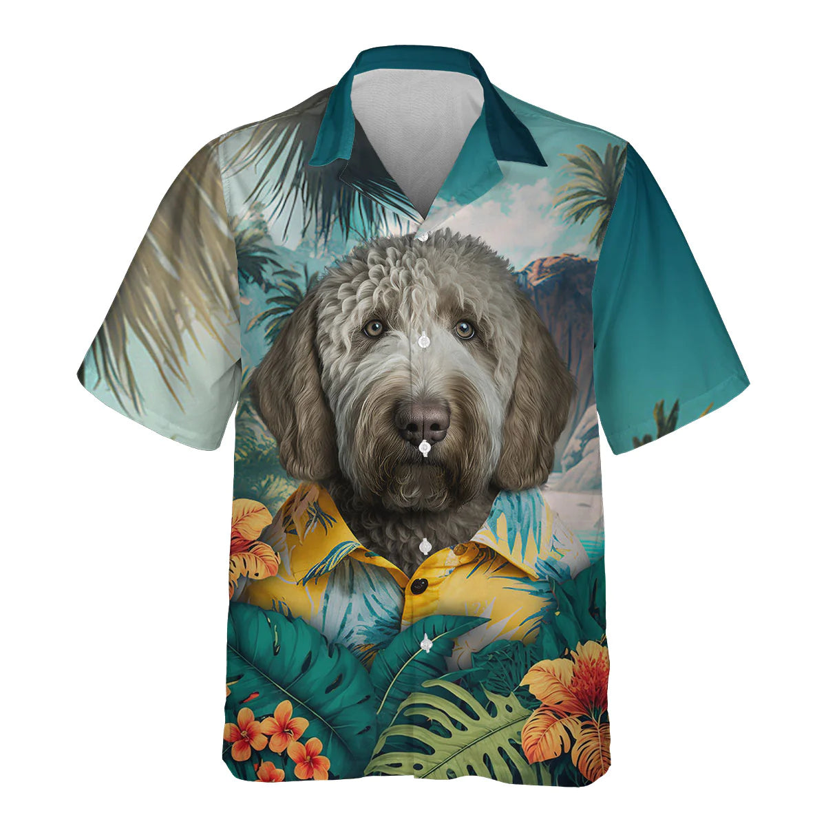 Labradoodle - 3D Tropical Hawaiian Shirt