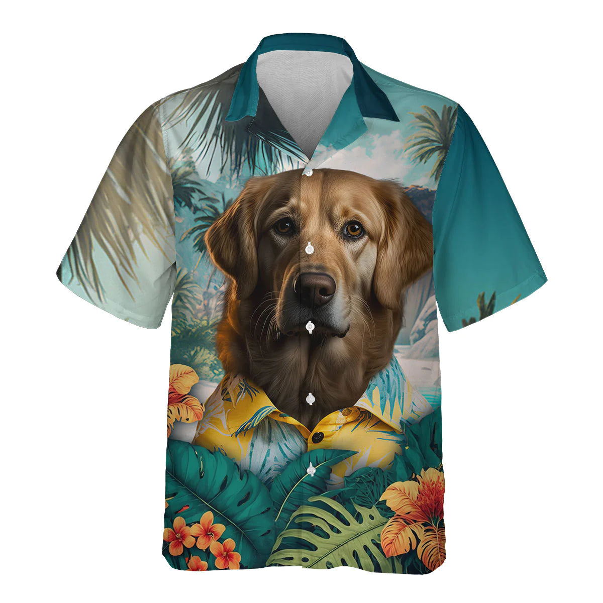 Golden Retriever - 3D Tropical Hawaiian Shirt