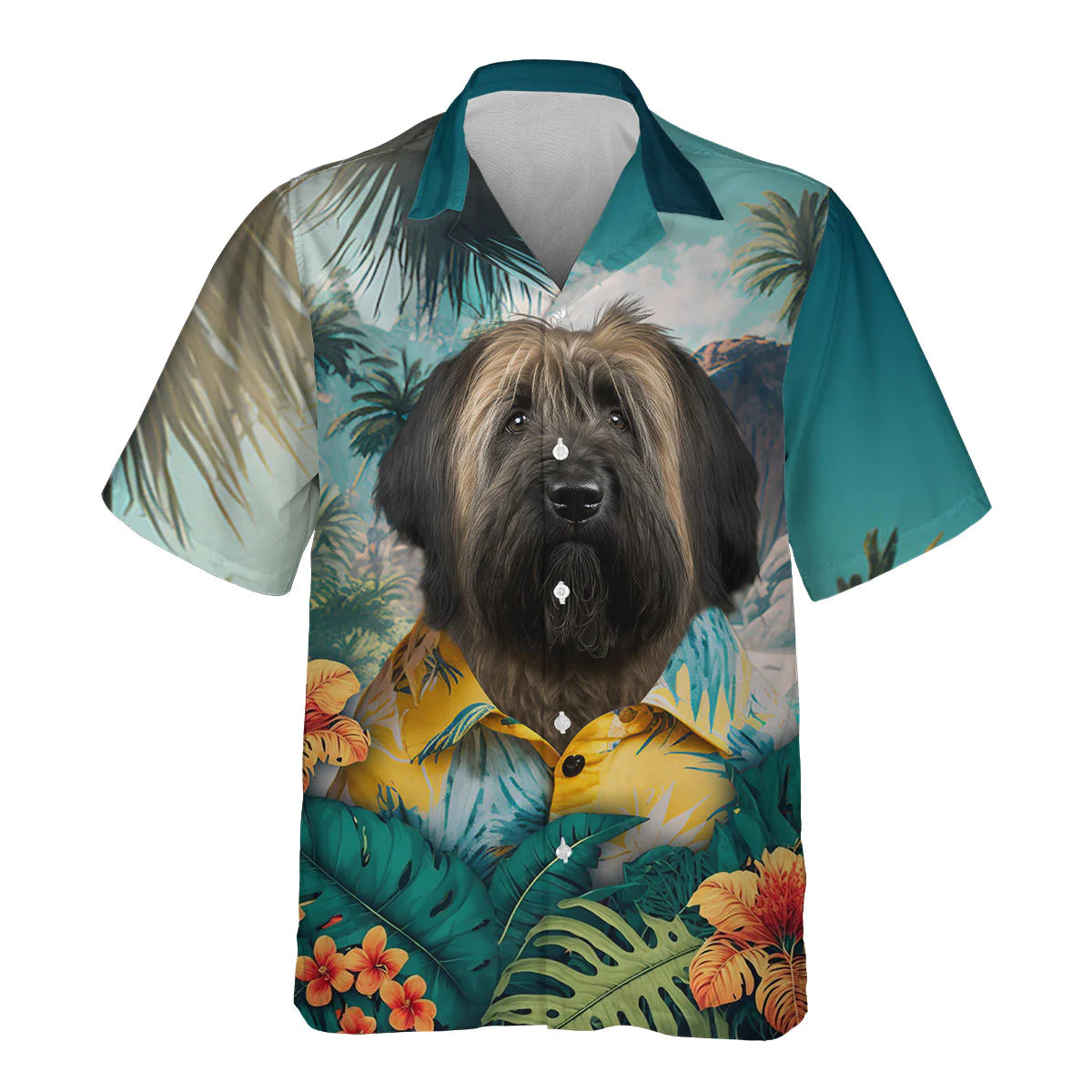 Briard AI - 3D Tropical Hawaiian Shirt