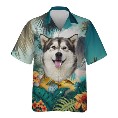 Alaskan Malamute - 3D Tropical Hawaiian Shirt