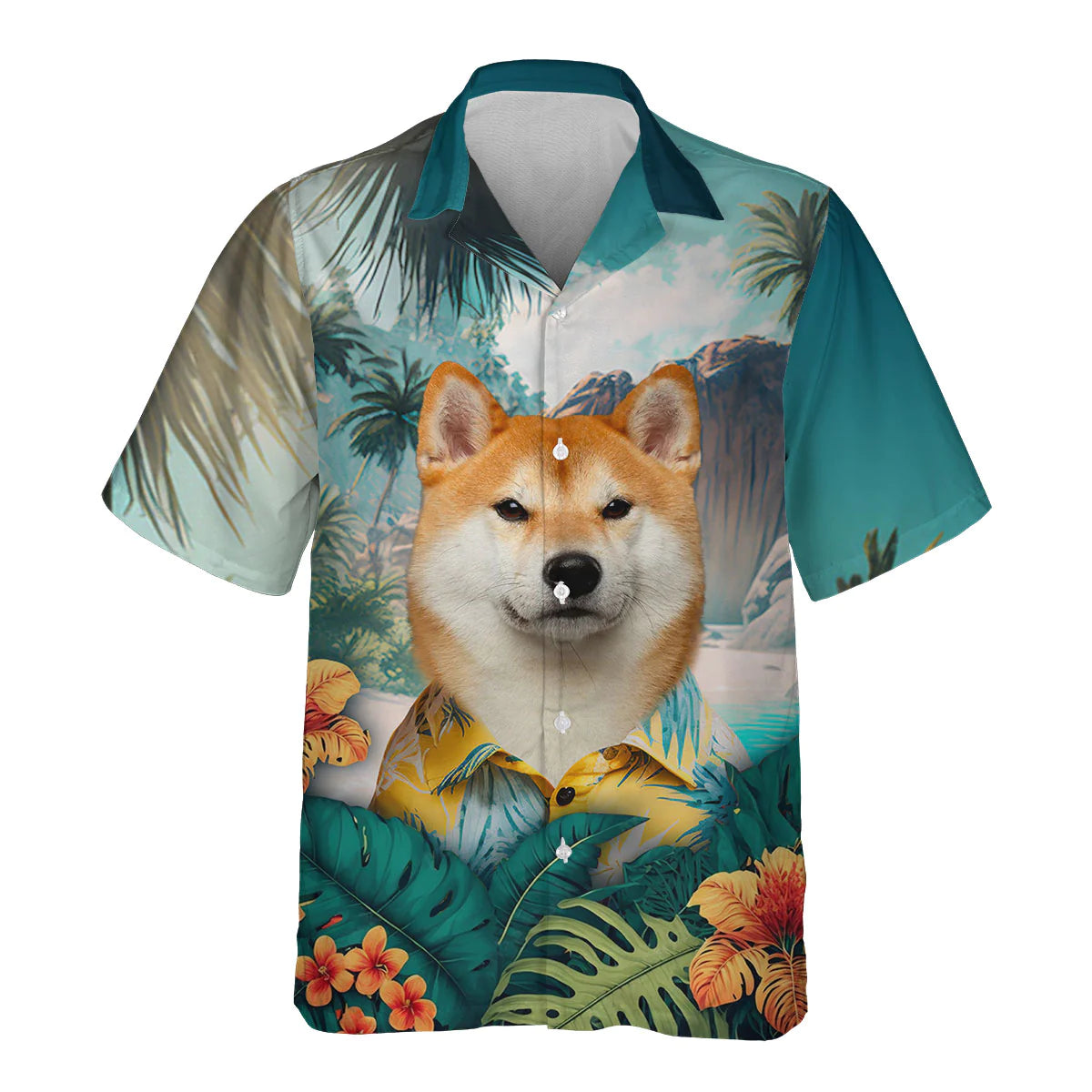 Shiba Inu - 3D Tropical Hawaiian Shirt