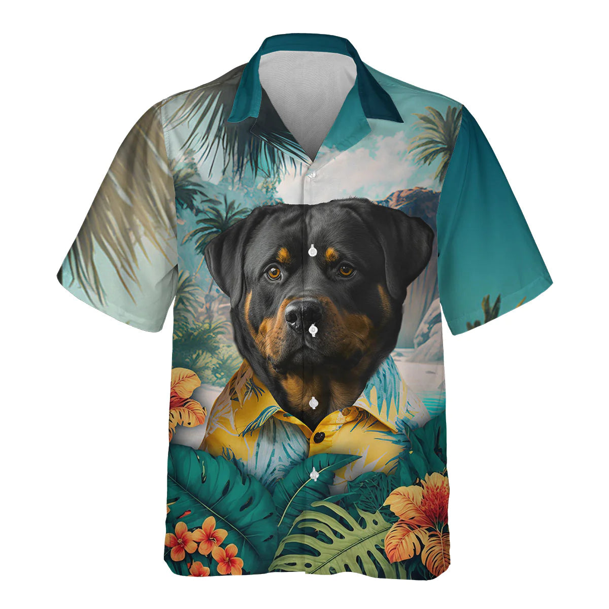 Rottweiler - 3D Tropical Hawaiian Shirt