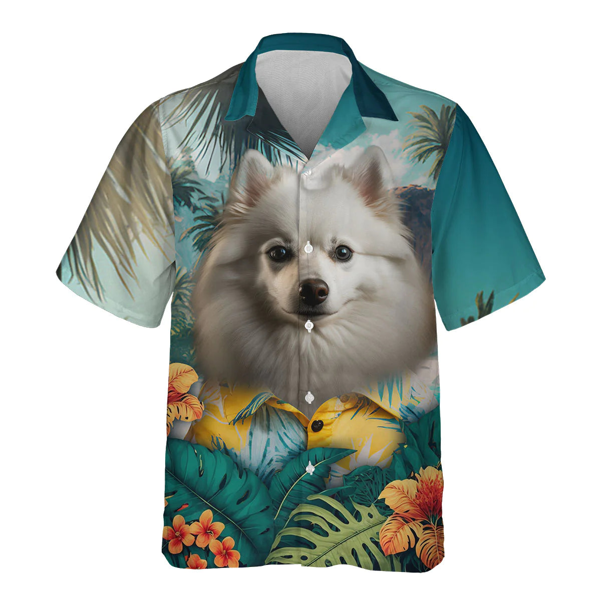 American Eskimo AI - 3D Tropical Hawaiian Shirt