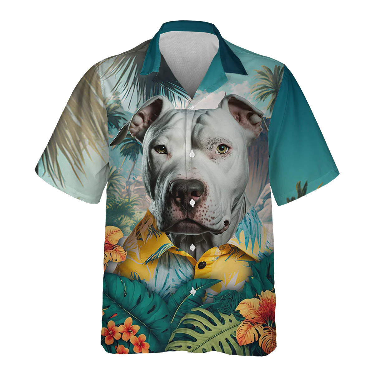 Dogo Argentino - 3D Tropical Hawaiian Shirt
