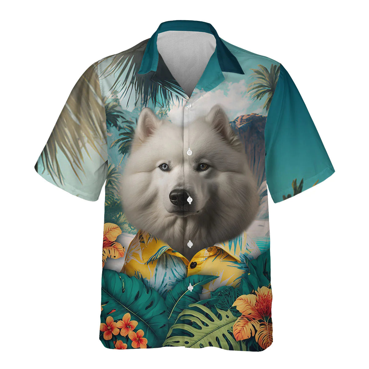 Samoyed - 3D Tropical Hawaiian Shirt