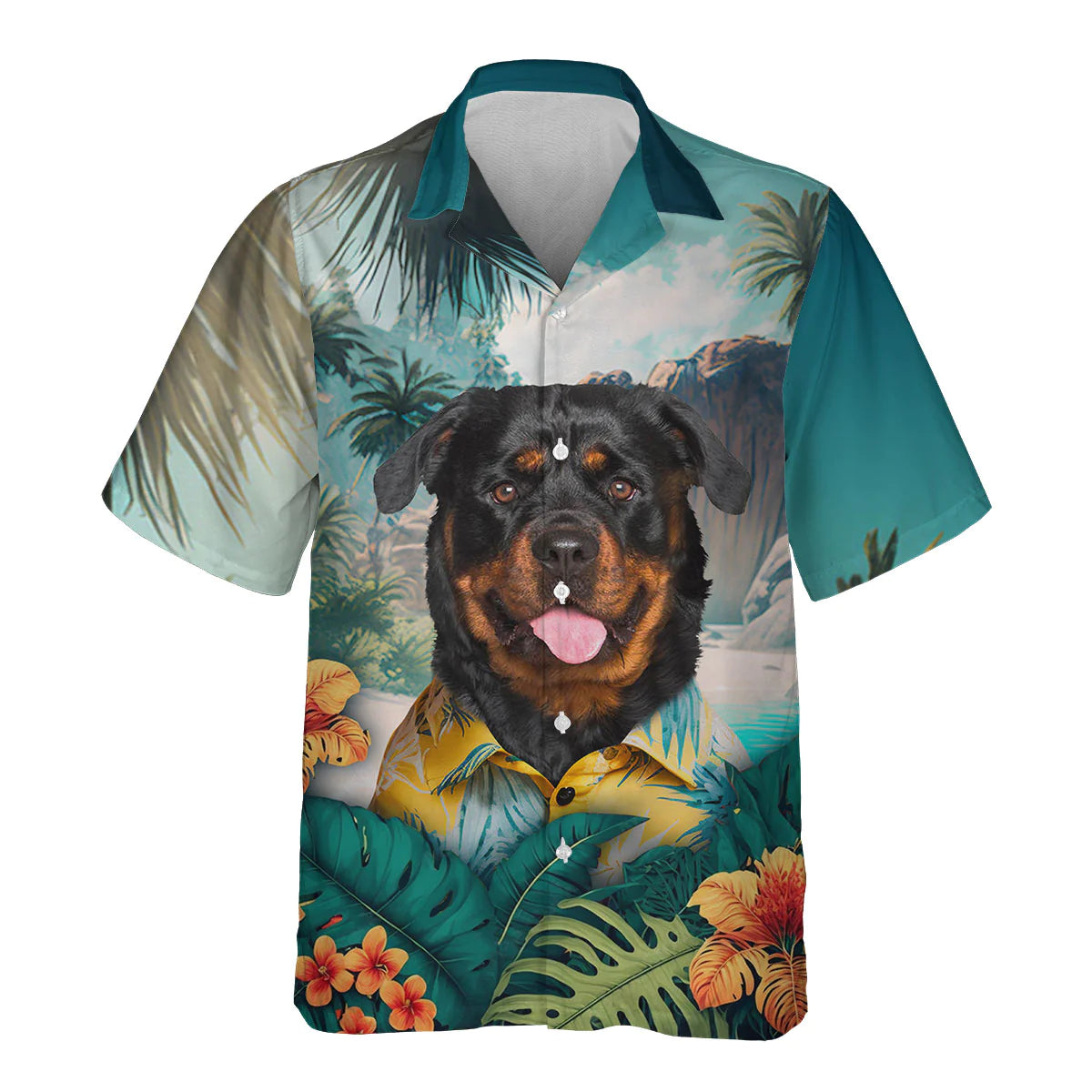 Rottweiler - 3D Tropical Hawaiian Shirt