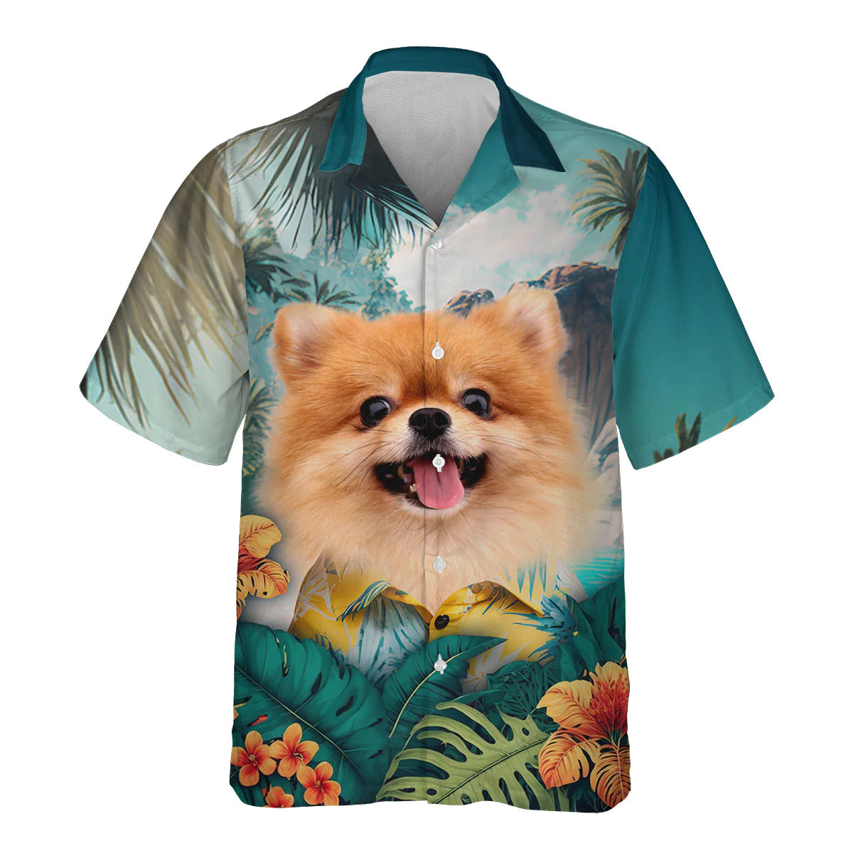 Pomeranian - 3D Tropical Hawaiian Shirt