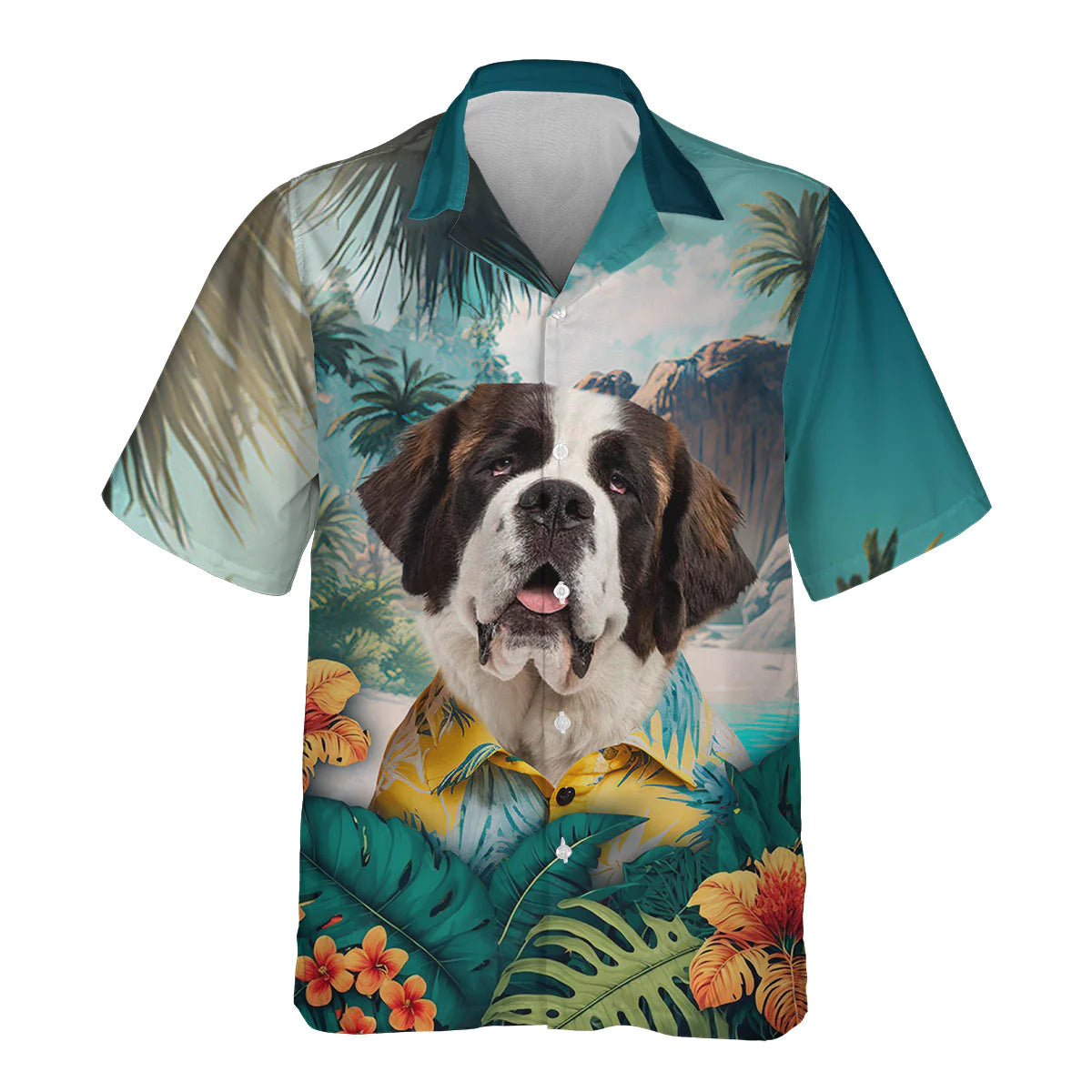 Saint Bernard - 3D Tropical Hawaiian Shirt