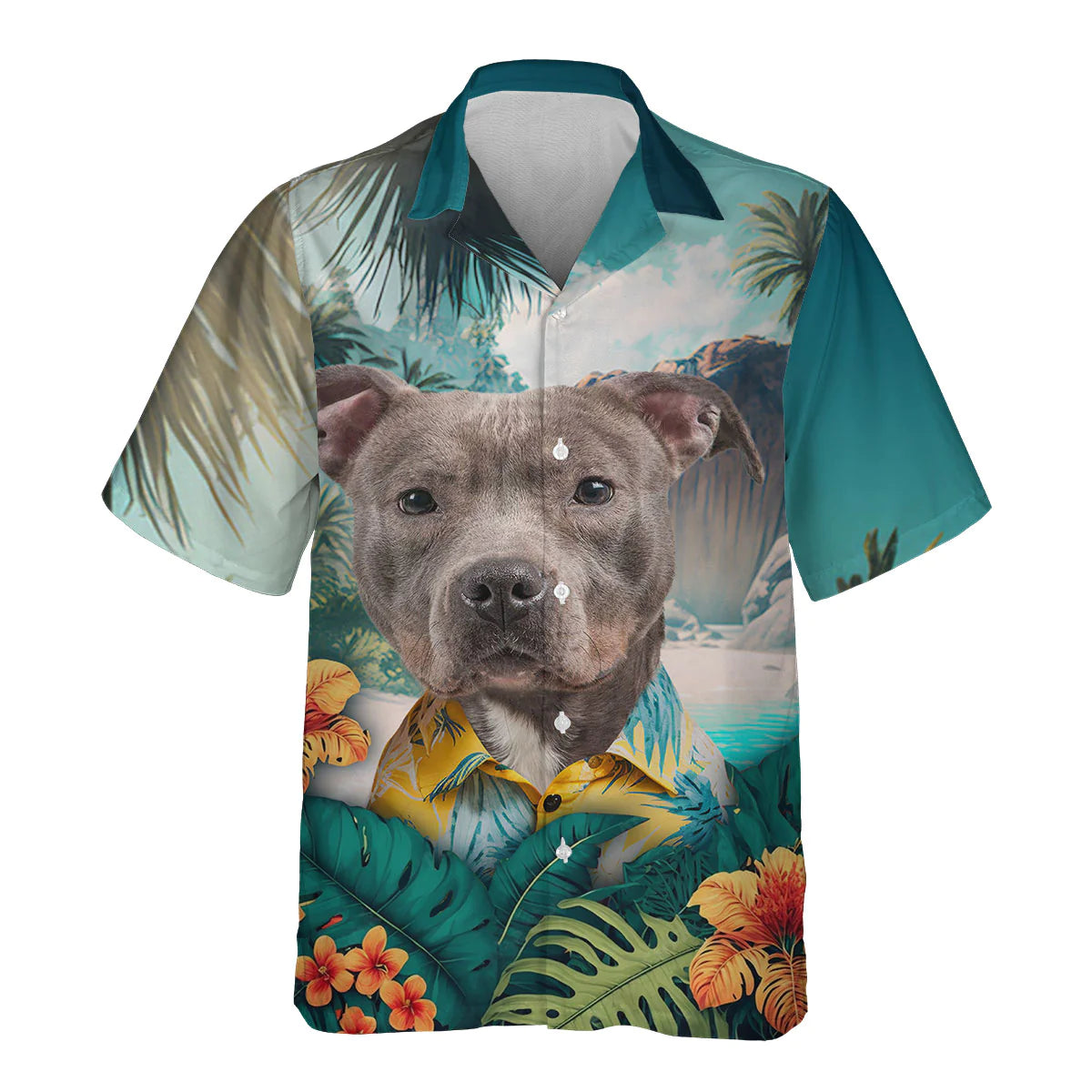 Pitbull - 3D Tropical Hawaiian Shirt