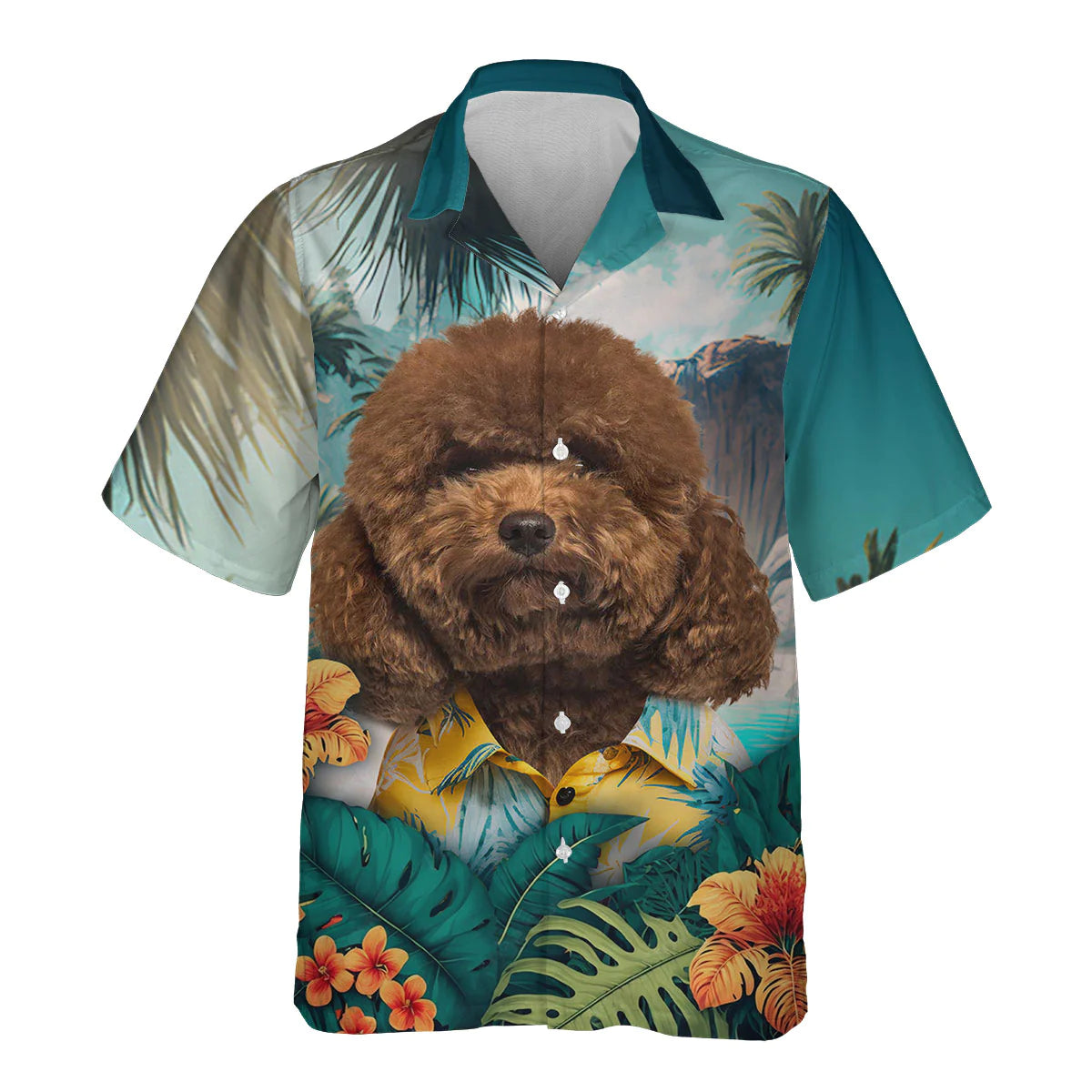 Poodle - 3D Tropical Hawaiian Shirt