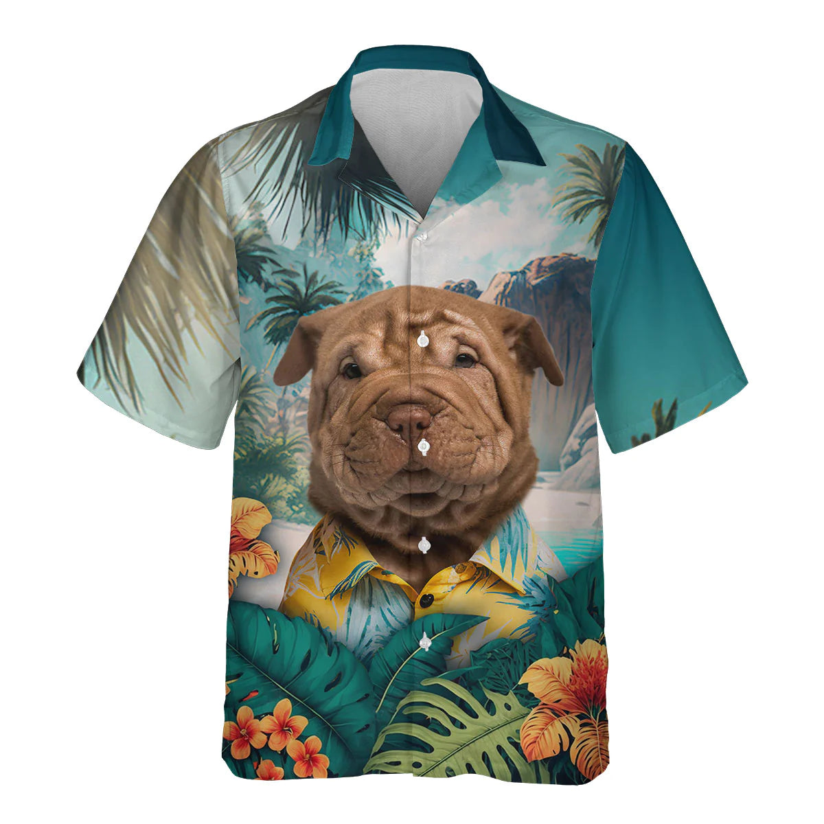 Shar Pei - 3D Tropical Hawaiian Shirt