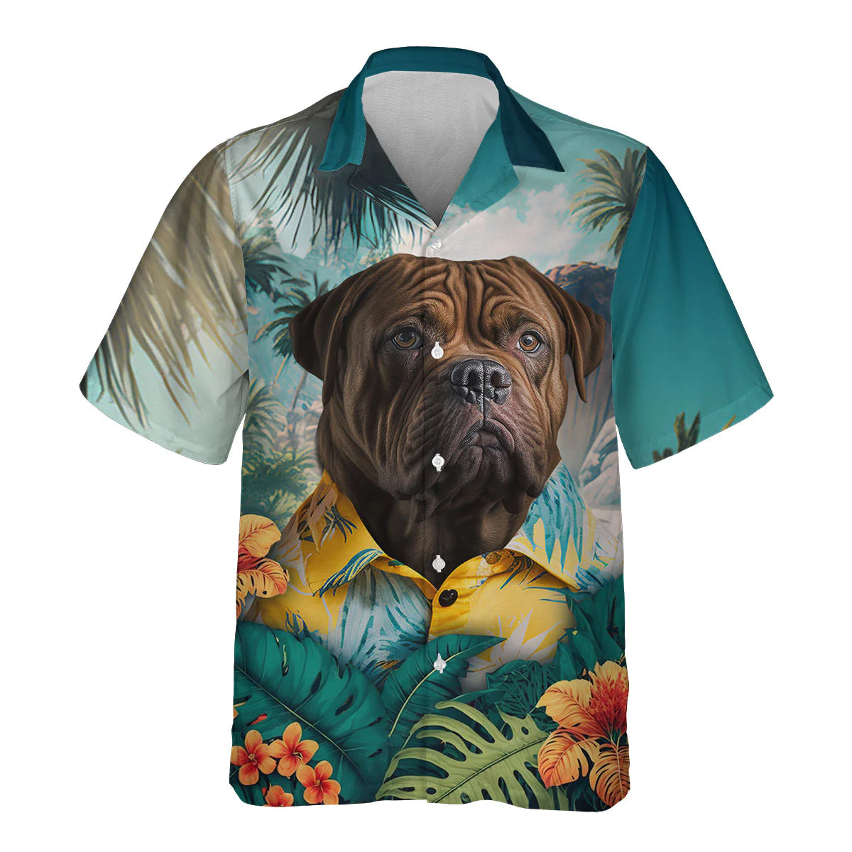 Dogue de Bordeaux - 3D Tropical Hawaiian Shirt