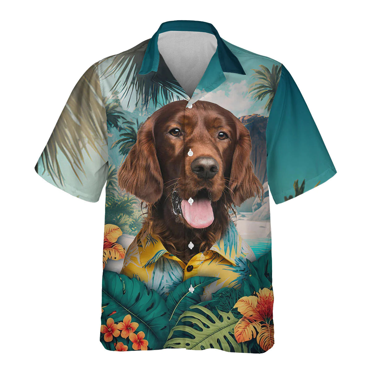 Irish Setter - 3D Tropical Hawaiian Shirt