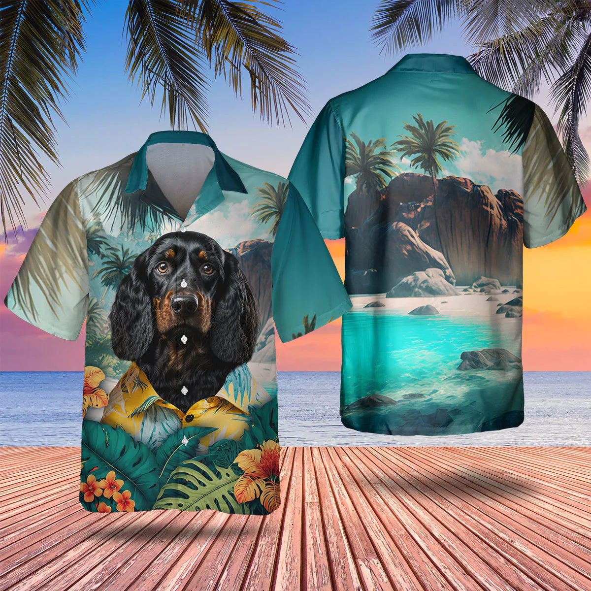 Gordon Setter - 3D Tropical Hawaiian Shirt