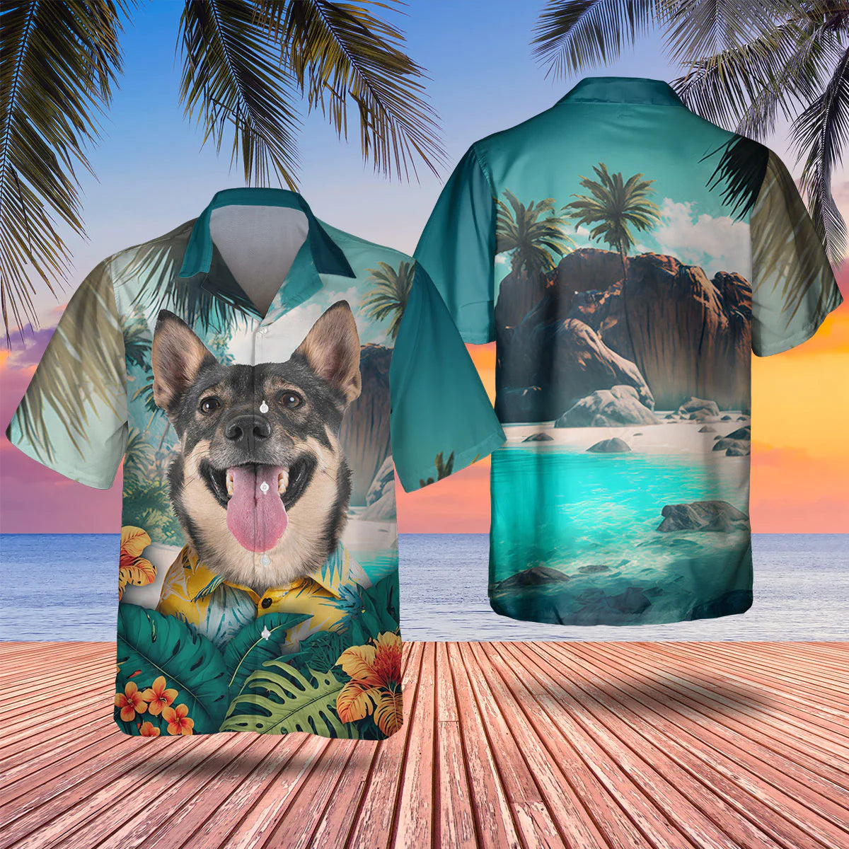 Swedish Vallhund - 3D Tropical Hawaiian Shirt