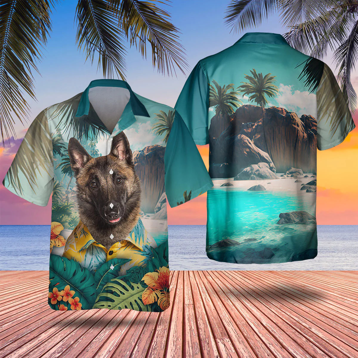 Belgian Shepherd - 3D Tropical Hawaiian Shirt