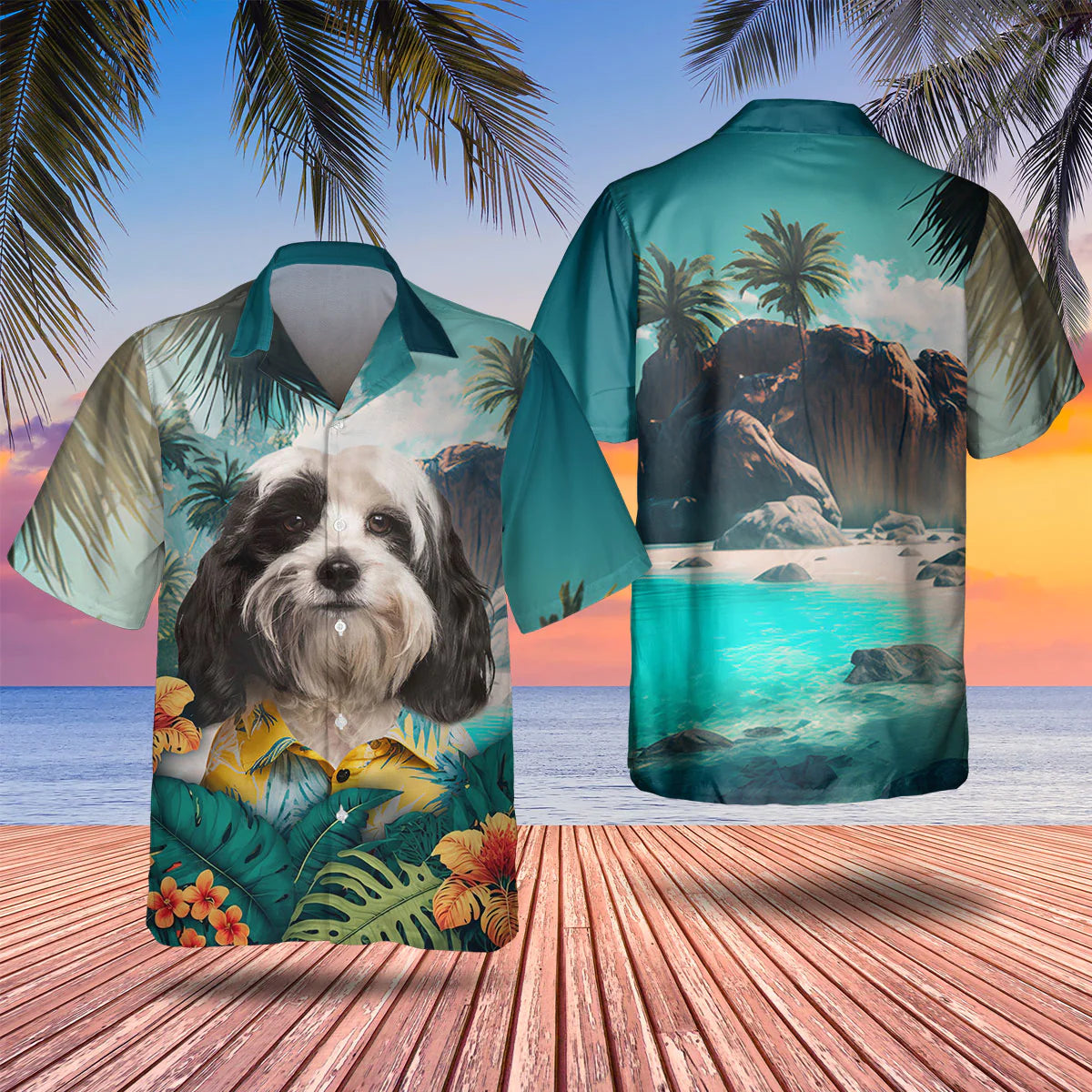 Tibetan Terrier - 3D Tropical Hawaiian Shirt