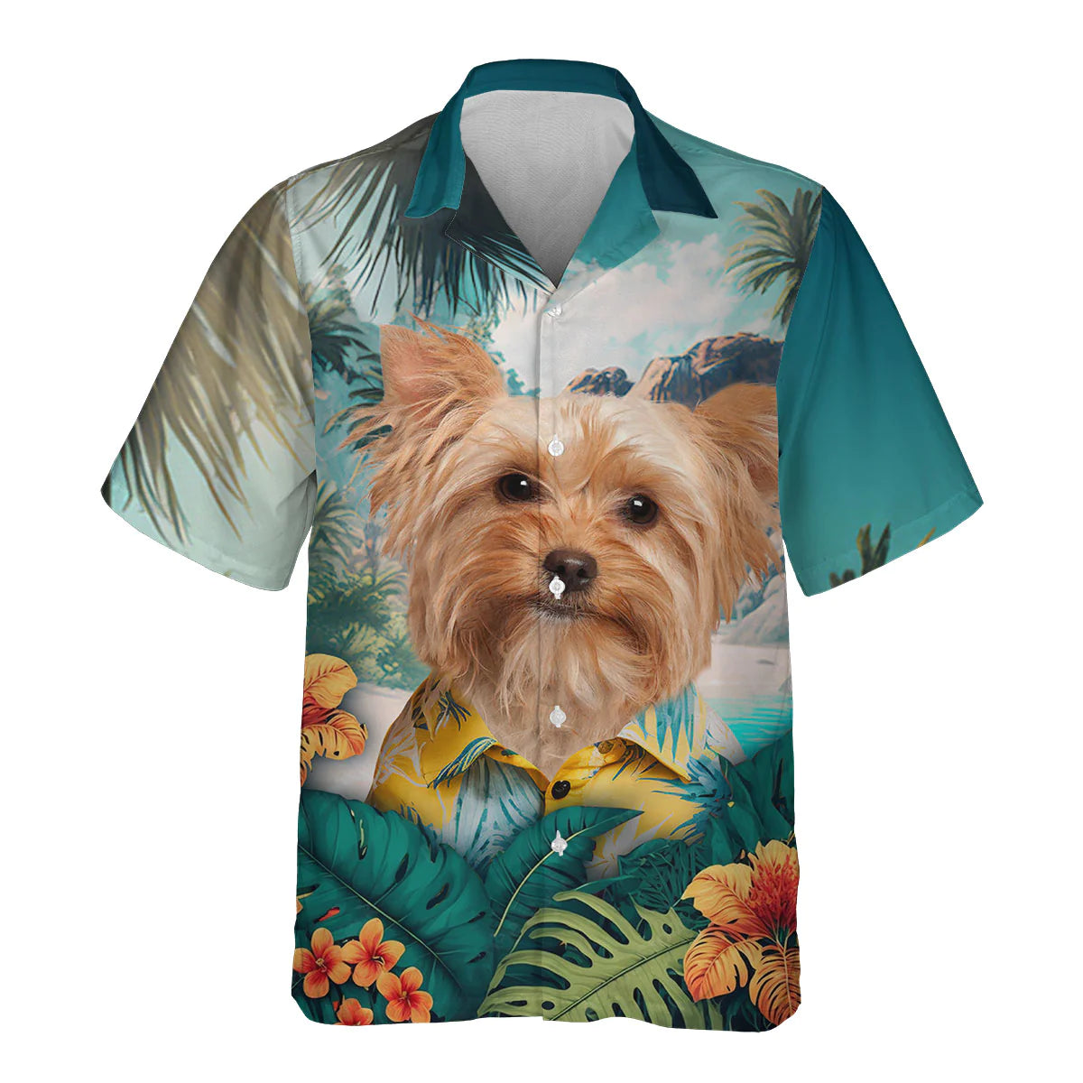 Yorkshire Terrier - 3D Tropical Hawaiian Shirt