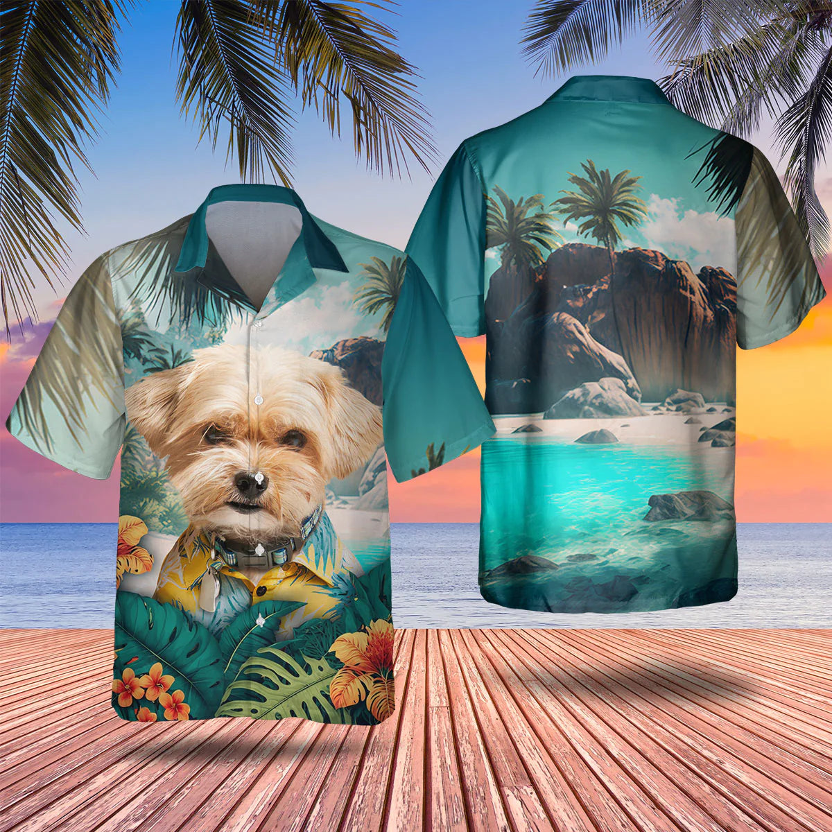 Shorkie - 3D Tropical Hawaiian Shirt