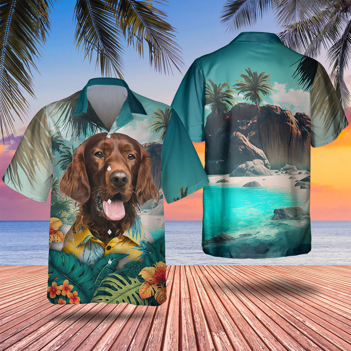 Irish Setter - 3D Tropical Hawaiian Shirt