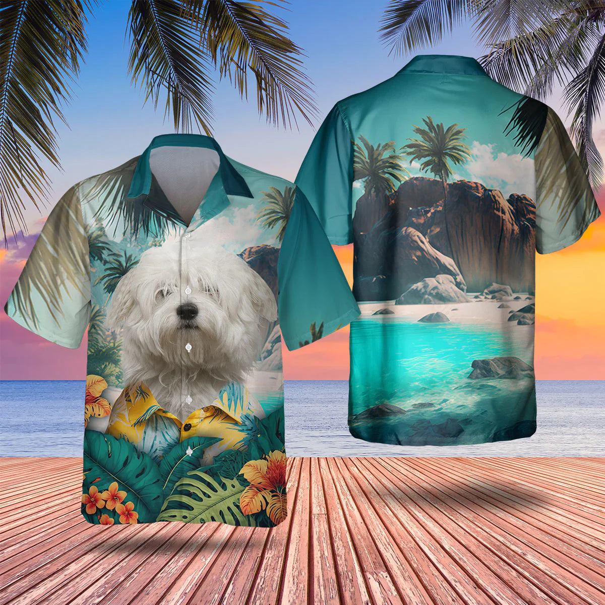 Coton de Tulear - 3D Tropical Hawaiian Shirt
