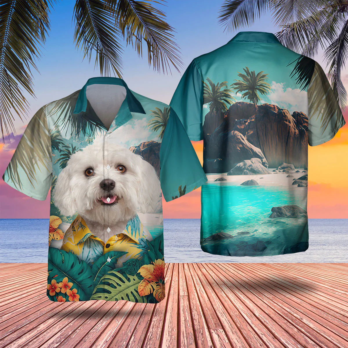 Maltese - 3D Tropical Hawaiian Shirt