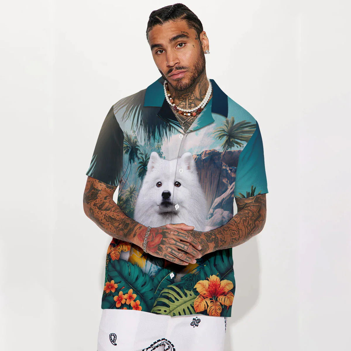 American Eskimo - 3D Tropical Hawaiian Shirt