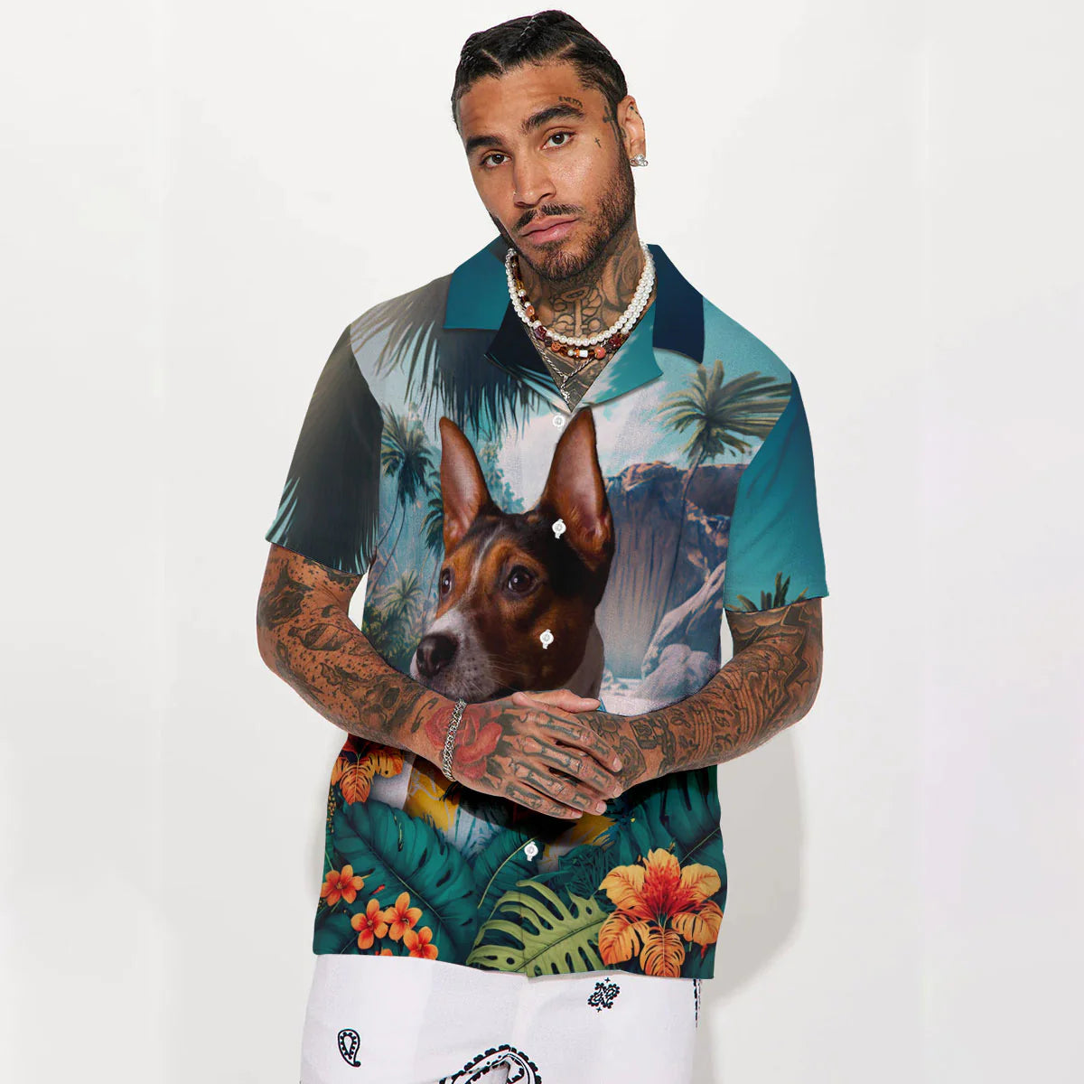 Rat Terrier - 3D Tropical Hawaiian Shirt