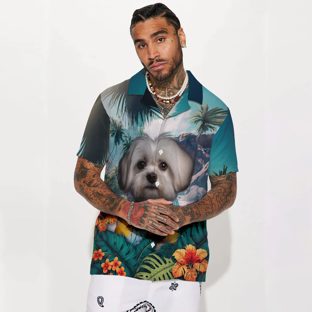 Maltese - 3D Tropical Hawaiian Shirt