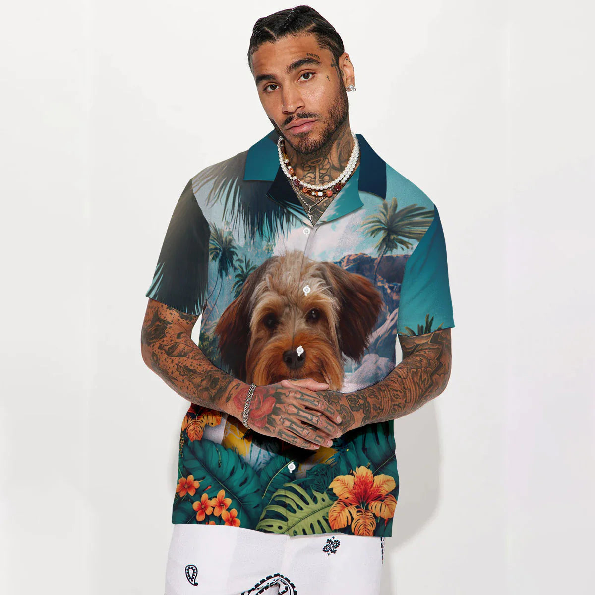 Yorkipoo - 3D Tropical Hawaiian Shirt