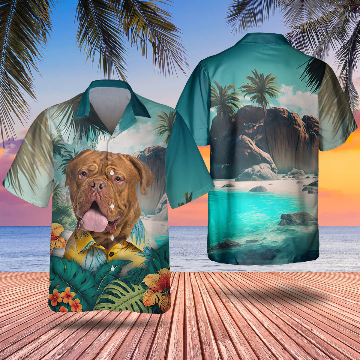 Dogue de Bordeaux - 3D Tropical Hawaiian Shirt