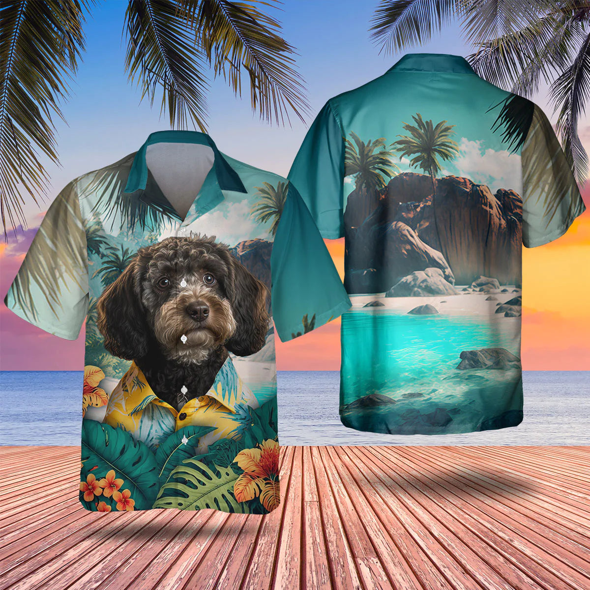 Cockapoo - 3D Tropical Hawaiian Shirt