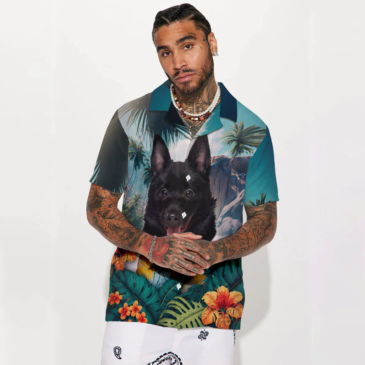 Schipperke - 3D Tropical Hawaiian Shirt