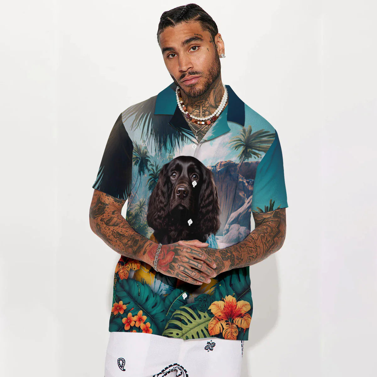 Boykin Spaniel AI - 3D Tropical Hawaiian Shirt