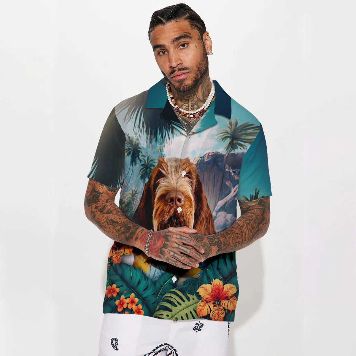 Spinone Italiano - 3D Tropical Hawaiian Shirt