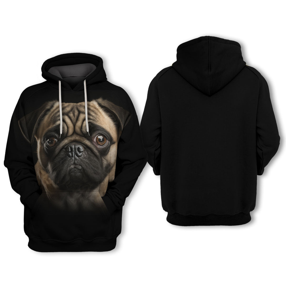 Pug 2 - Unisex 3D Graphic Hoodie