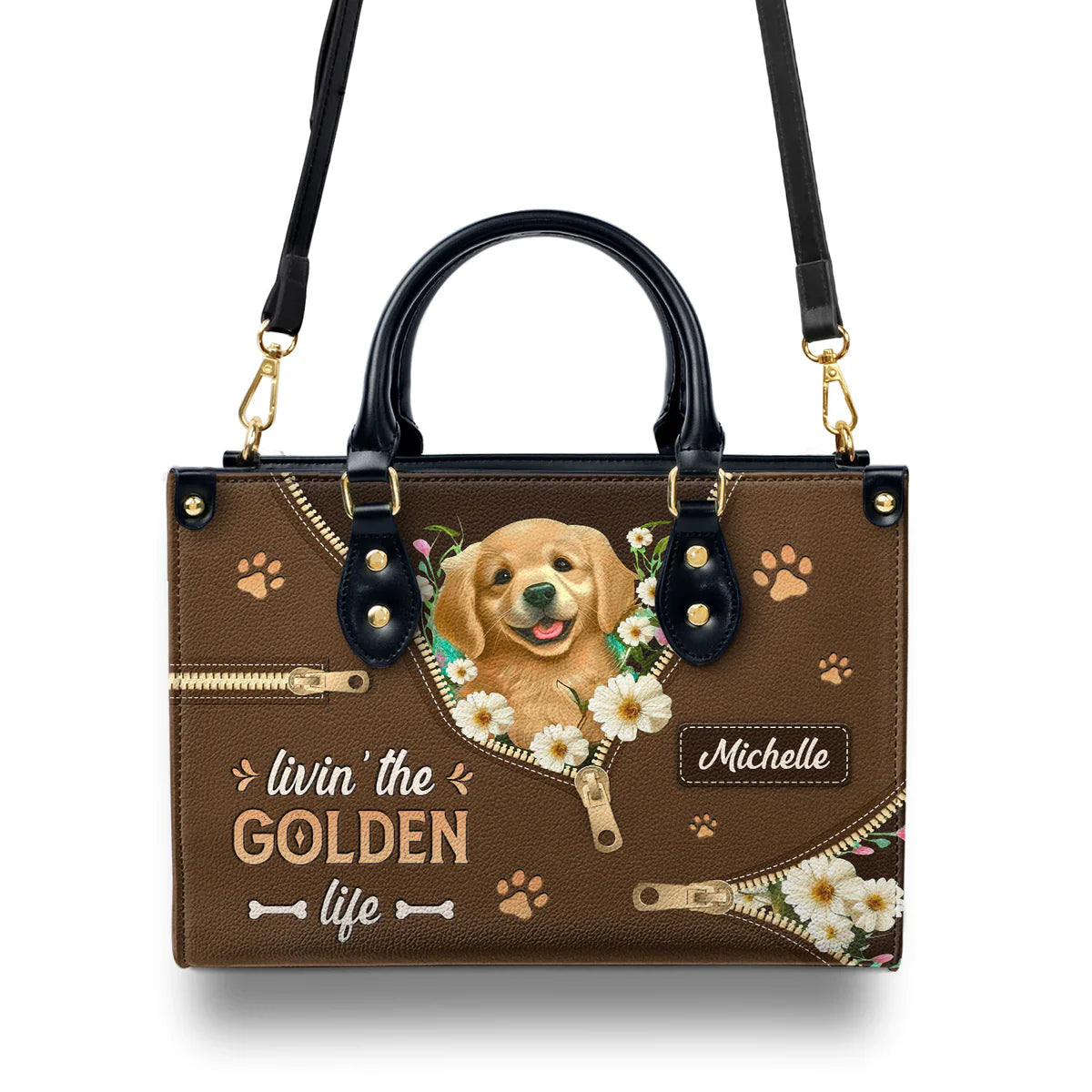 Livin The Golden Life Leather Bag