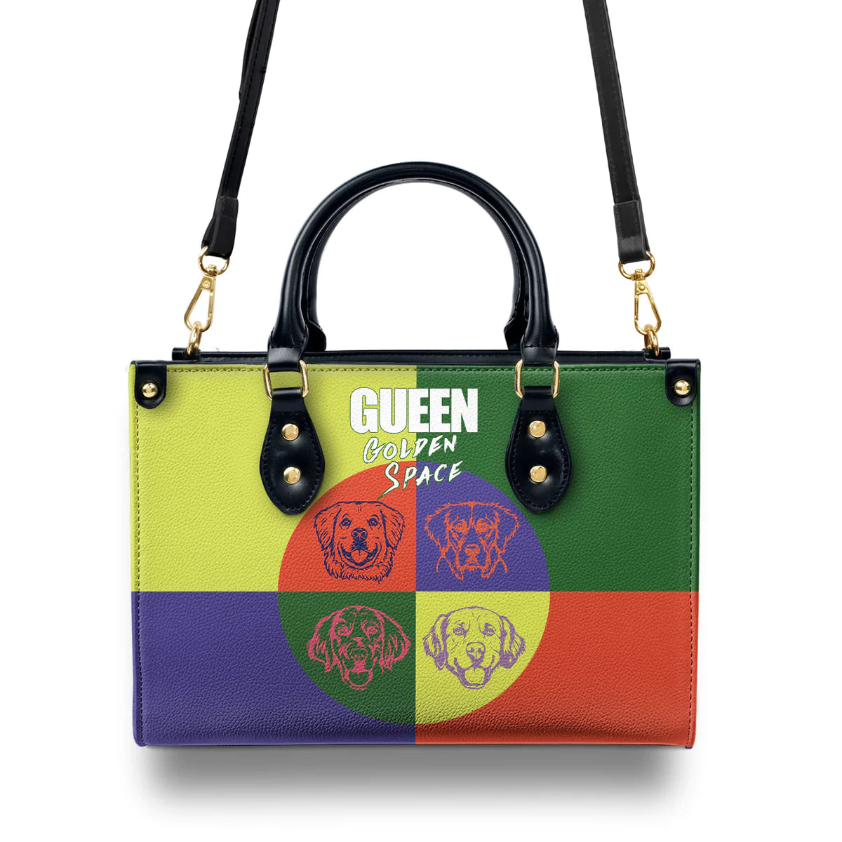 Gueen Golden Space Leather Bag