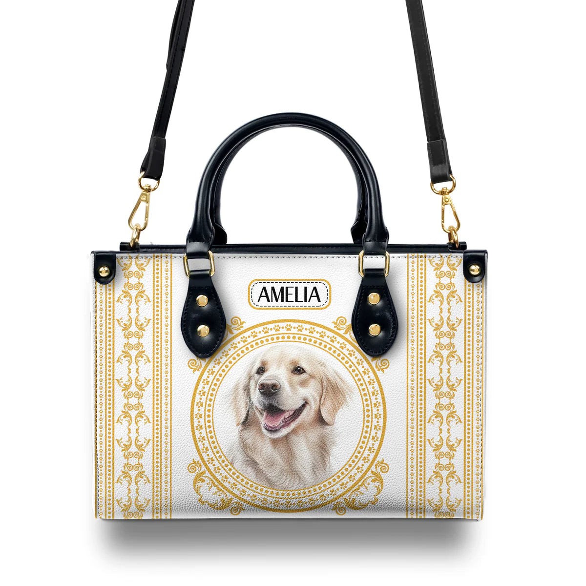 Goldsace Gold Luxury Pattern Leather Bag