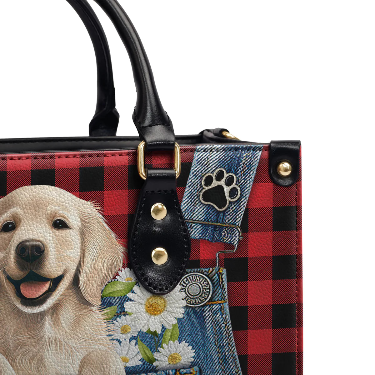 This Human Belongs To Golden Retriever Leather Bag