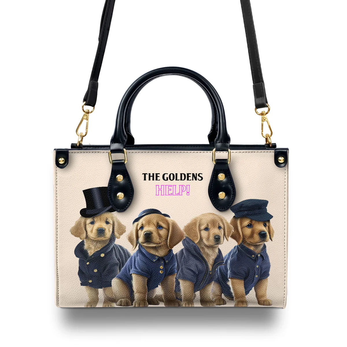 The Goldens In Blue Leather Bag