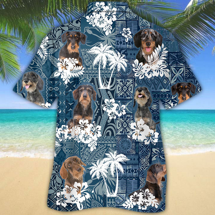 Wire Haired Dachshund Hawaiian Shirt TD01