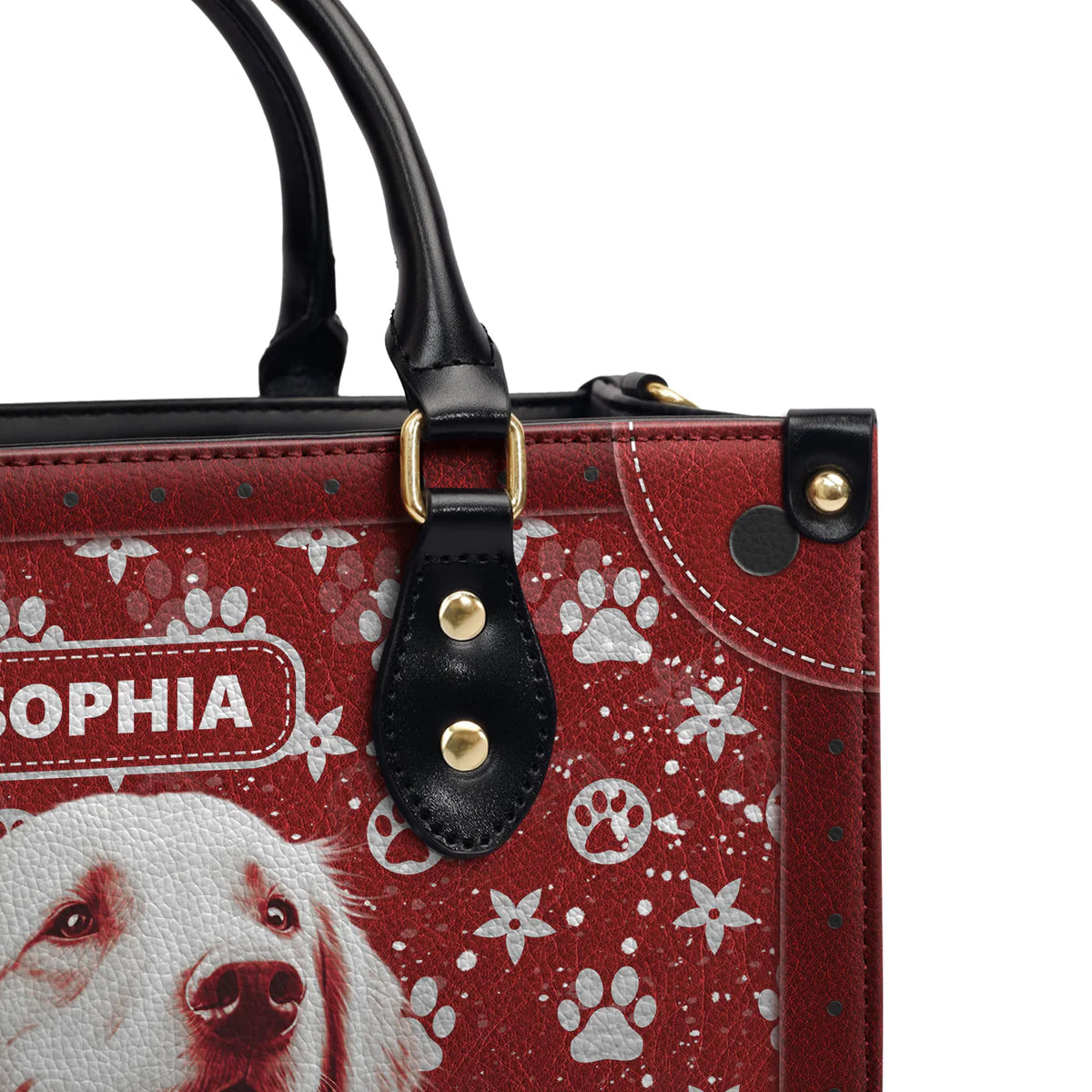 Goldeme Red Light Golden Leather Bag