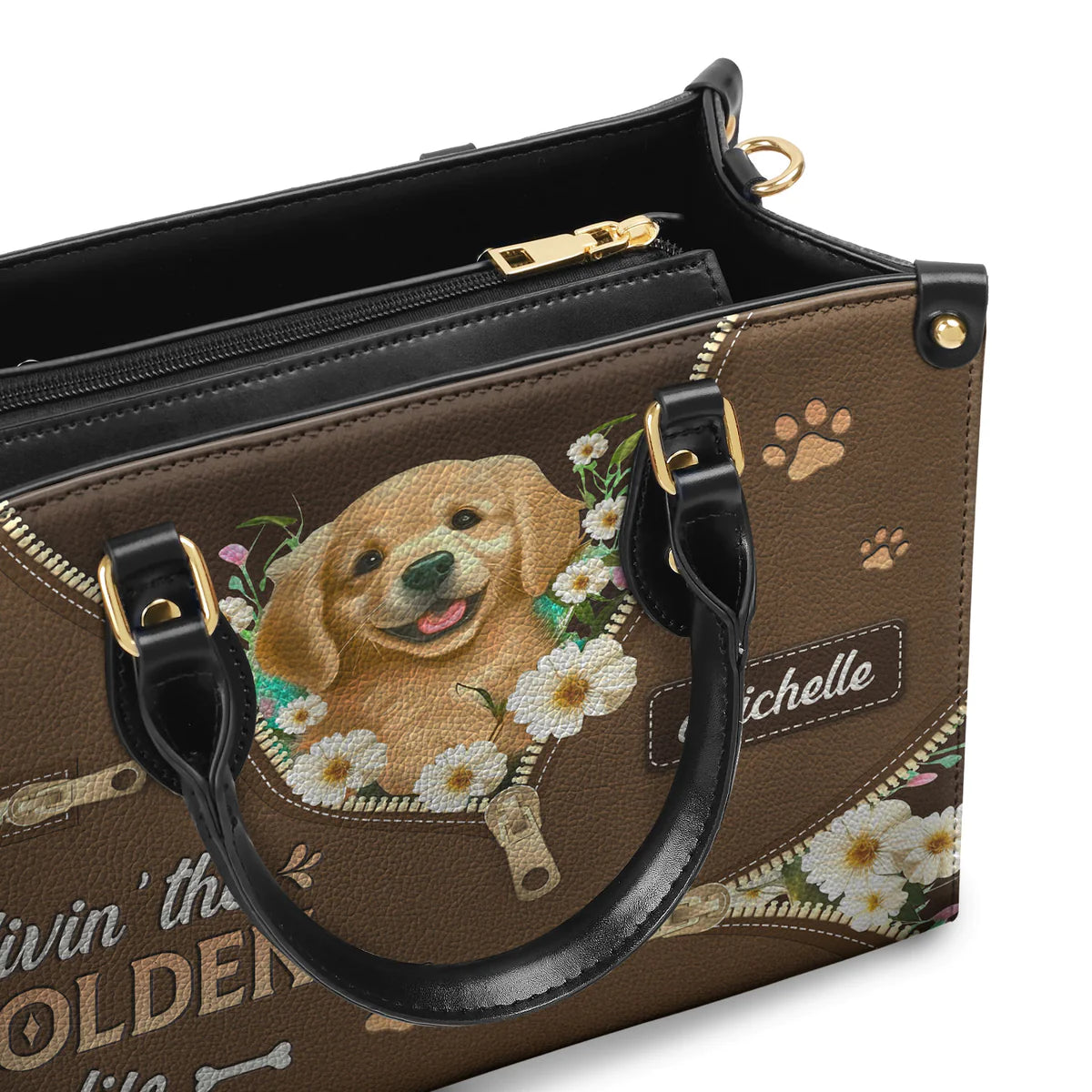 Livin The Golden Life Leather Bag